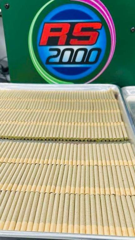 Straight hemp pre-roll output example made for RS 2000 automated high volume production